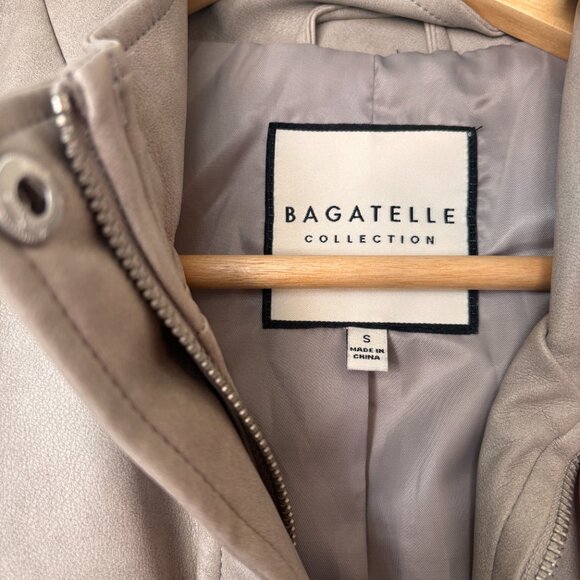 Bagatelle Collection Taupe Faux Leather Vest | Vegan Leather | Size Small - Picture 2 of 5